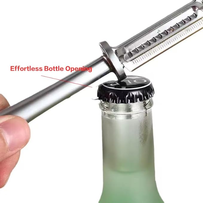 Zinc Alloy Kitchen Peeler Multi-Purpose Peeler For Fruits Vegetables And Various Foods Features Interchangeable Blades For Peeling Shredding Coring And Bottle Opening (A)
