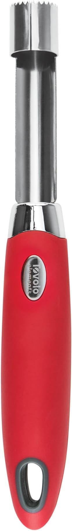Tovolo Apple Corer Fruit Coring and Seed Removal Tool for Cooking Baking Meal Prep, Handheld Apple Seed Remover and Pear Corer Tools With Sharp Serrated Coring Blade Separates Fruits & Veggies Seed