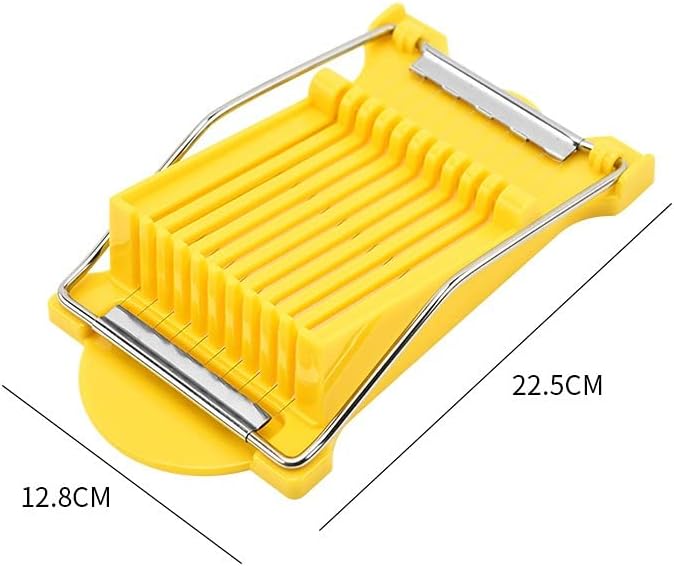 Multifunctional Stainless Steel Luncheon Meat Slicer,Home Slicing and Splitting Tools Food Slicer for Butter Cheese Kiwifruit Strawberry Banana and Cooked Eggs Etc. (Yellow)