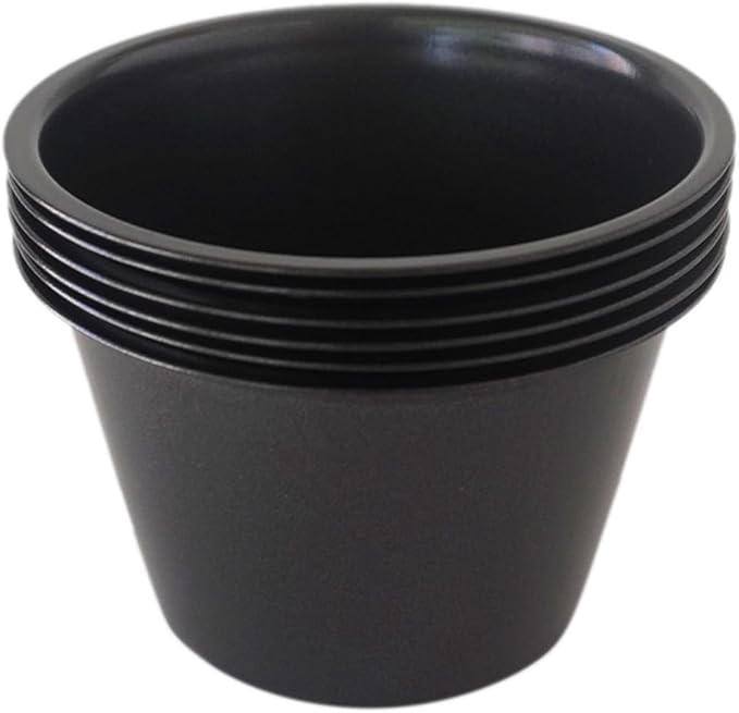 LoveDeal Popover Pans Nonstick 6 Packs, Individual Larger Muffin, Versatile Round Baking Cups for Popover, Muffins, Quiche, Tarts, Cupcakes, Pudding - Carbon Steel, Black