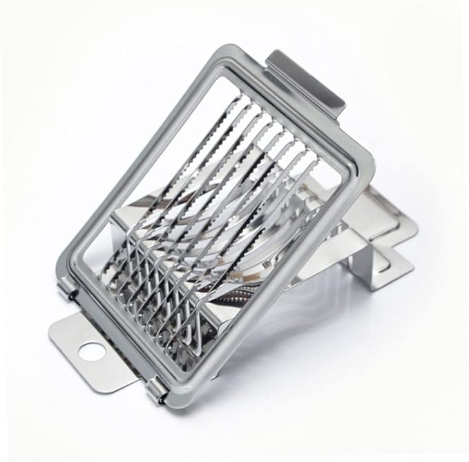 Egg Slicer Heavy Duty Egg Cutter Multi-Function Splitter Slicer Stainless Steel Wire Mushroom Tomato Cutting Silver...