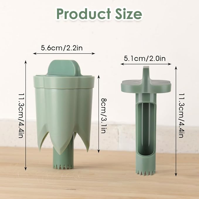 Red Bell Pepper Seed Corer,2024 New Stainless Steel Fruite Corer,For Vegetables Fruit Kitchen Gadget (C+A)