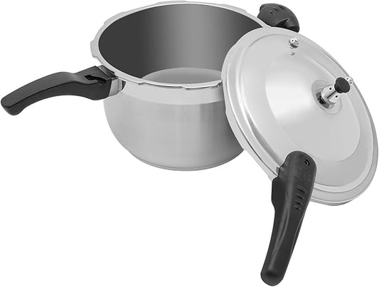 Bokknppo Stainless Steel Pressure Cooker Large Capacity 60Kpa Pressure Pot Explosion-proof Compound Bottom Pressure Canner with Pressure Limiting Valve for Gas Stove Induction Cooker (2.11gal/8L)