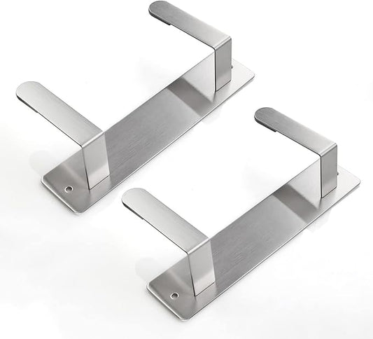 Stainless Steel Wall Mounted Pot Lid Holder Organizer Cutting Board Storage Rack Punch-free Multifunctional Kitchen Shelf 2 PCS