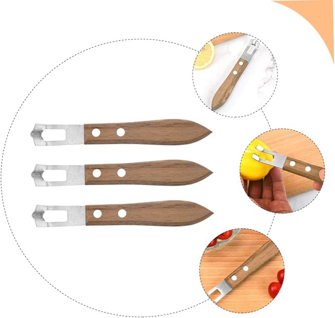 3pcs Stainless Steel Cheese Grater Professional Cheese Accessory Lemon Zester for Kitchen