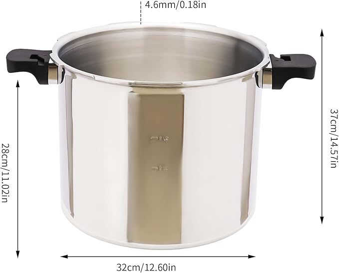 Pressure Cooker, Large Pressure Canner, Pressure Gauge & Pressure Regulator,Anti-scald Handle and Silicone Ring,Suitable for Canning, Steaming, and Stewing - Aluminium,Large Capacity,23 Quart