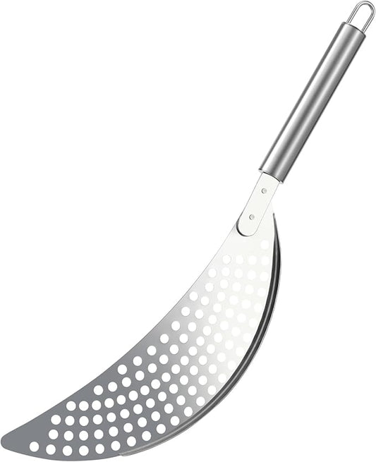 Stainless Steel Held Pot Strainer, Pasta Strainer with handle, Insert Pan Drainers for Spaghetti Fry Noodles Fruit Vegetable Kitchen Pots Pans(36×6.5cm/14.17×2.55inch)