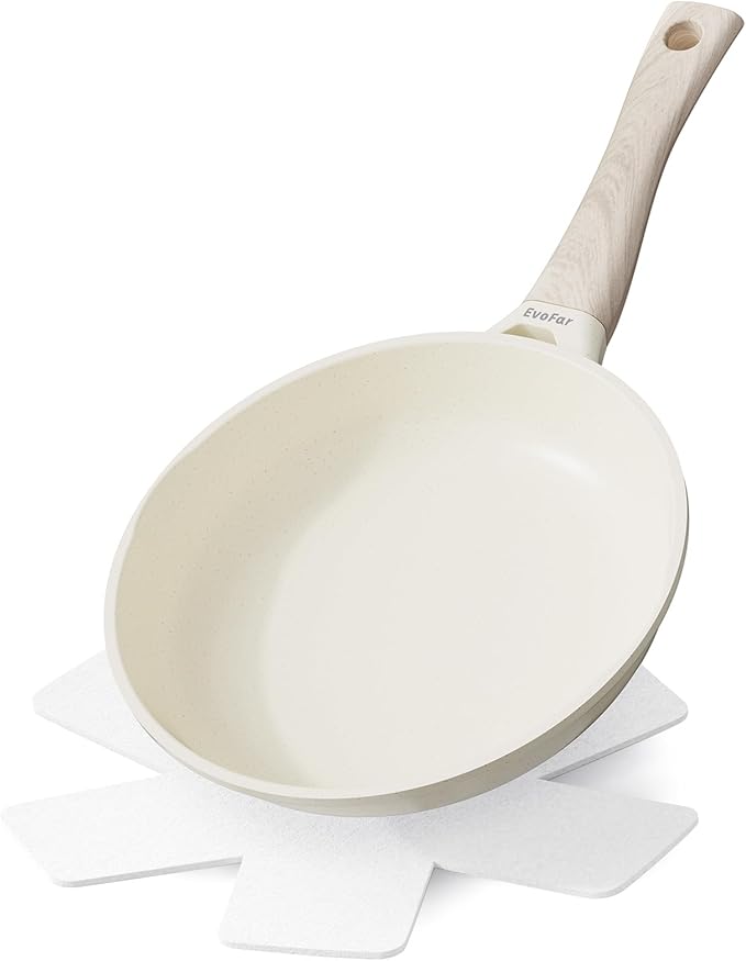 EVOFAR Granite Frying Pan, 10 Inch Non Stick Frying Pans, Lightweight Nonstick Pans for Omelets & Eggs, PFOA & PFAS Free Non-toxic Cookware Chef's Pan, Induction Compatible Fast & Even Heat Skillet