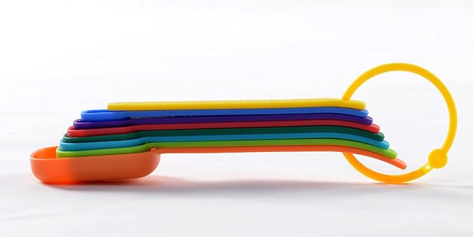 Measuring Cups and Spoons Set of 15,Assorted Colors