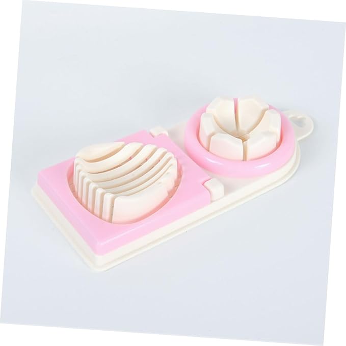 VICASKY Heavy Duty Multi Functional Egg Slicer and Cutter for Hard Boiled Eggs Strawberries and Soft Fruits Kitchen Fruit and Vegetable Wire Slicer Easy to Use and Clean Pink