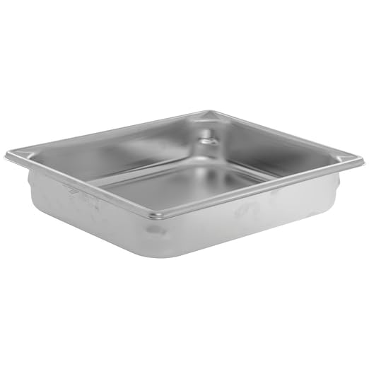 Vollrath Super Pan V Half-Size Anti-Jam Steam Table Pan, 2.5-Inch Deep, Stainless Steel, NSF