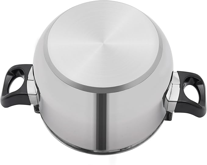 LyeXD 11L/11.62 Qt Stainless Steel Pressure Cooker, Stainless Steel Pressure Stewing Pot w/Two Safety Clips, Pressure Canner Olla de Presion,One-Hand Locking Induction Compatible Cookware for Home