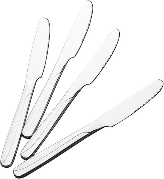 Anbers Stainless Steel Table Knives, Set of 12, Kitchen Dinner Knife Set