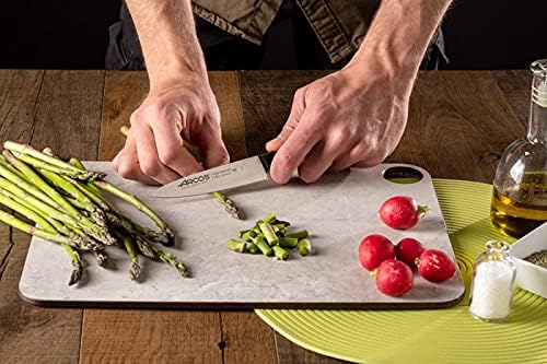 Arcos Chef Knife 5 Inch Stainless Steel. Cooking Knife to Cut and Peel Small Food. Ergonomic Polyoxymethylene Handle and 120mm Blade. Series Universal. Color Black
