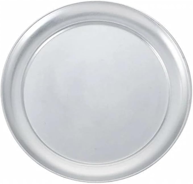 Winco 12" Aluminum Wide-Rim Pizza Pan