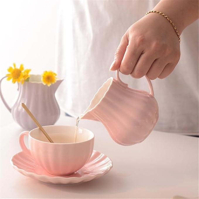 Sauce Boat Ceramic Coffee Milk Pitcher Floral Color Sauce Pot Gravy Boat With Handle Milk Pitcher(White)