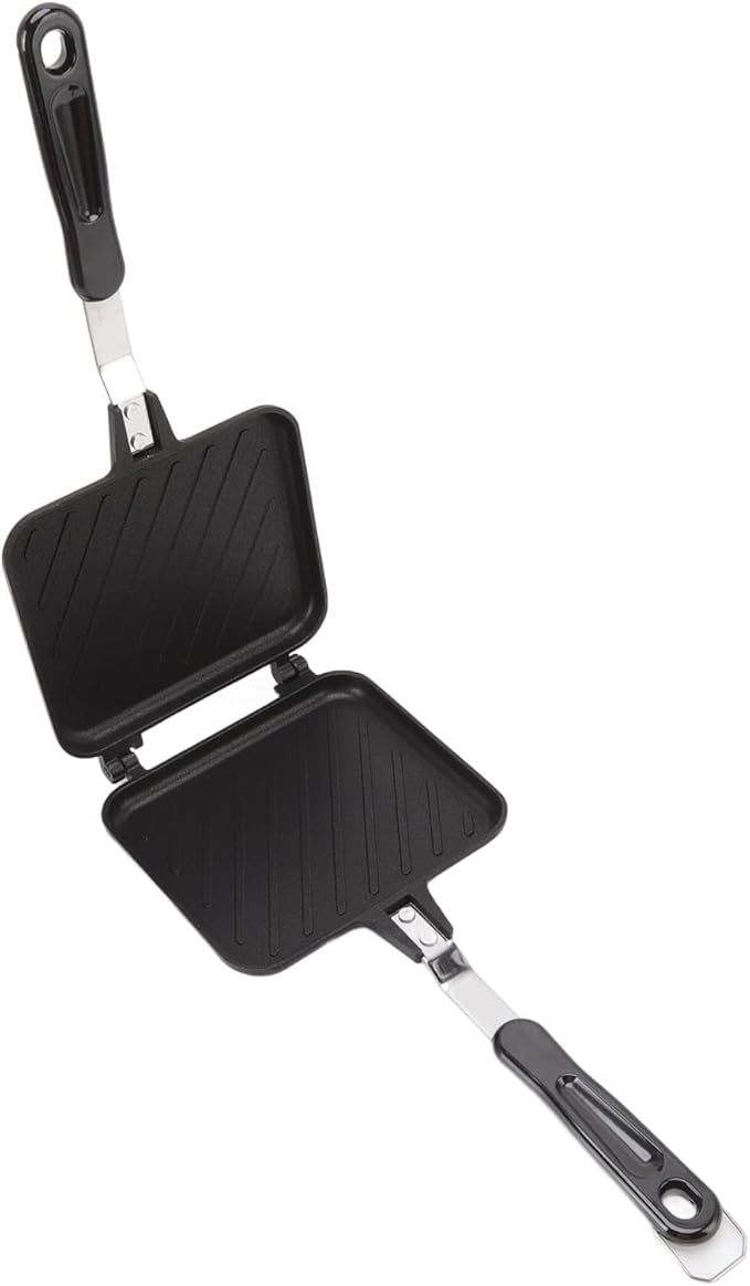 Sandwich Maker, Aluminum Sandwich Maker Pan for Stovetop Sandwich and Panini Maker Pan Non stick Grilled Cheese Maker with Long Handle Waffle Maker for Home Kitchen