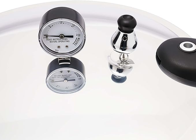 Pressure Cooker, Large Pressure Canner, Pressure Gauge & Pressure Regulator,Anti-scald Handle and Silicone Ring,Suitable for Canning, Steaming, and Stewing - Aluminium,Large Capacity,23 Quart