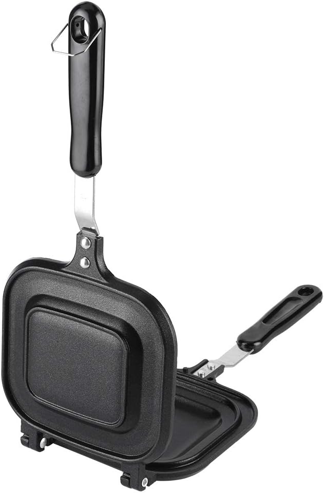 Double Sided Hot Sandwich Maker,Nonstick Sandwich Toaster Breakfast Maker,Multifunction Fry Pan,Stovetop Camping Sandwich Flip Pan