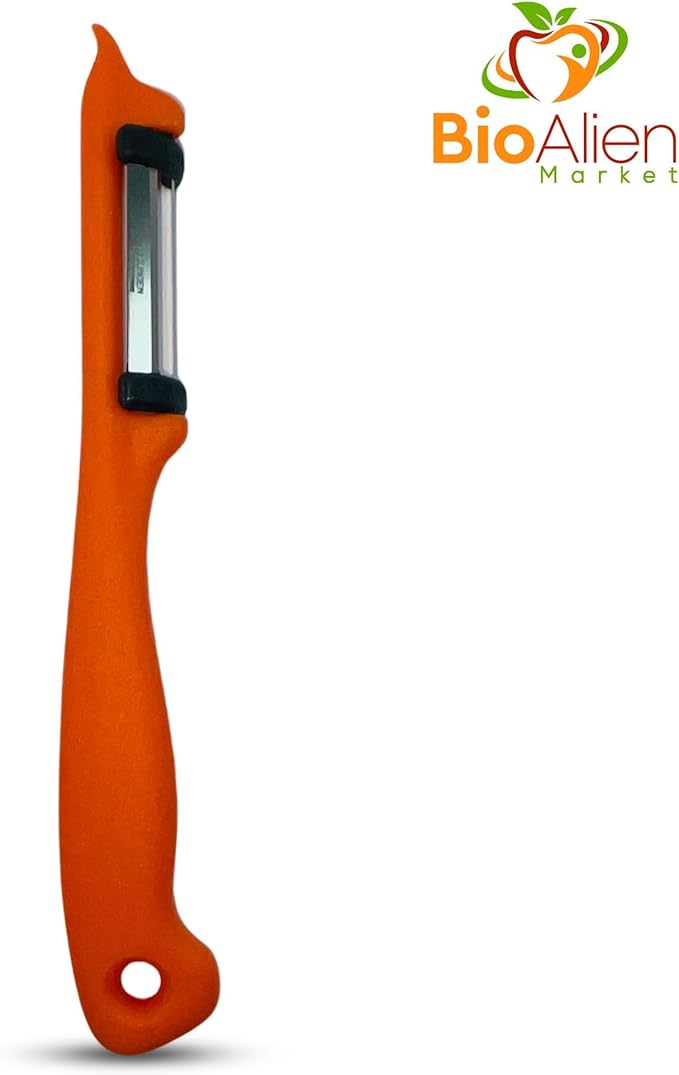 German Steel Double Blade Peeler, Effortless Precision, Ergonomic Handle, Bioalien Market Solingen Peeler DUO