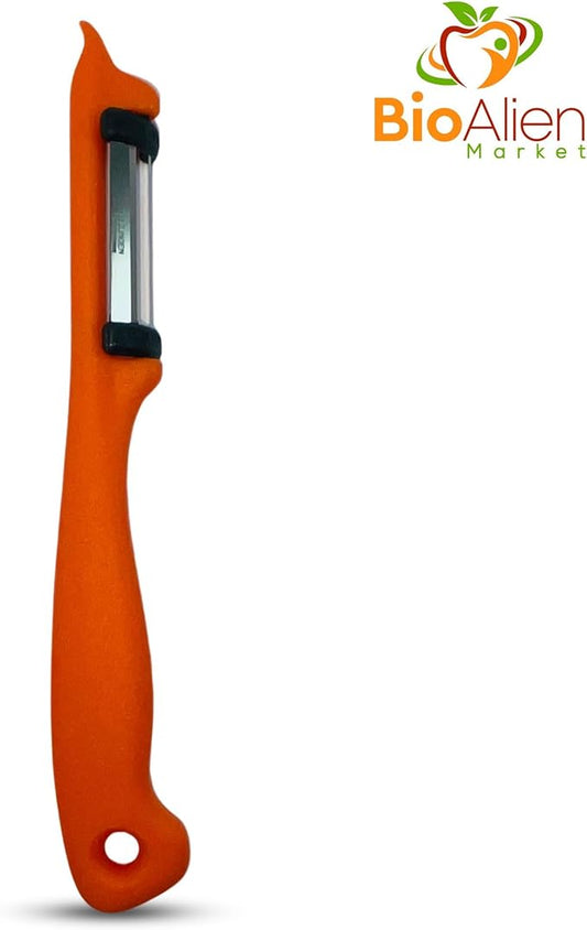 German Steel Double Blade Peeler, Effortless Precision, Ergonomic Handle, Bioalien Market Solingen Peeler DUO