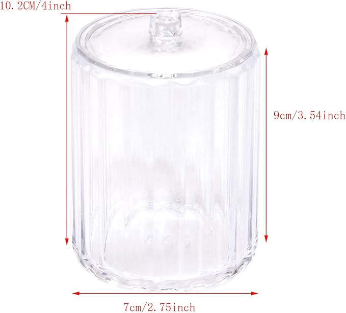 ONLYKXY 2pcs Clear Acrylic Toothpick Holder Elegant Clean For Home Kitchen Storage Gadgets Creative Portable Toothpick Box (Circular+lid)