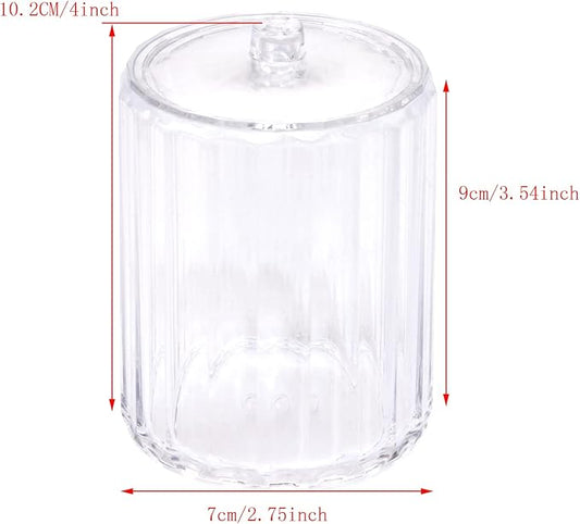ONLYKXY 2pcs Clear Acrylic Toothpick Holder Elegant Clean For Home Kitchen Storage Gadgets Creative Portable Toothpick Box (Circular+lid)