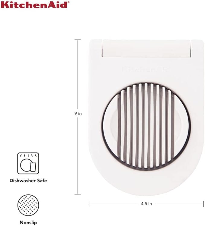 KitchenAid Classic Egg Slicer with Stainless Steel Wires,9 Inch,White,(Pack of 12)