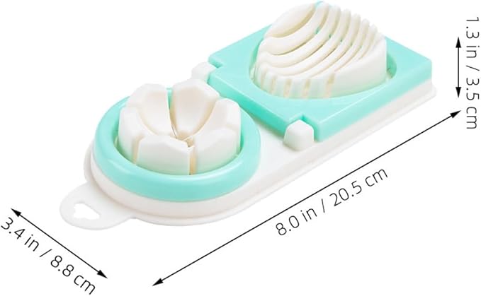 Gatuida Multifunctional Egg Slicer and Peeler Kitchen Gadget, Sturdy Green Dual-head Boiled Egg Cutter for Home Use, Practical Fruit and Vegetable Slicing Tool