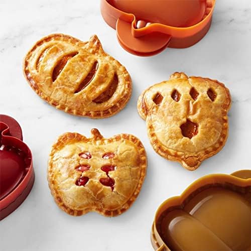Apple Pie Mold 3-Piece Set, Fall-Themed Baking Pan for Pumpkin, Acorn & Apple Shapes, Halloween Thanksgiving Pastry Maker
