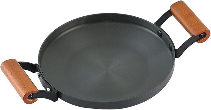 Shallow Casserole, Aluminum Alloy Braiser Multifunction Induction Cooking Fry Pan with Dual Handles Cookwares for Commercial Home Kitchen (26cm)