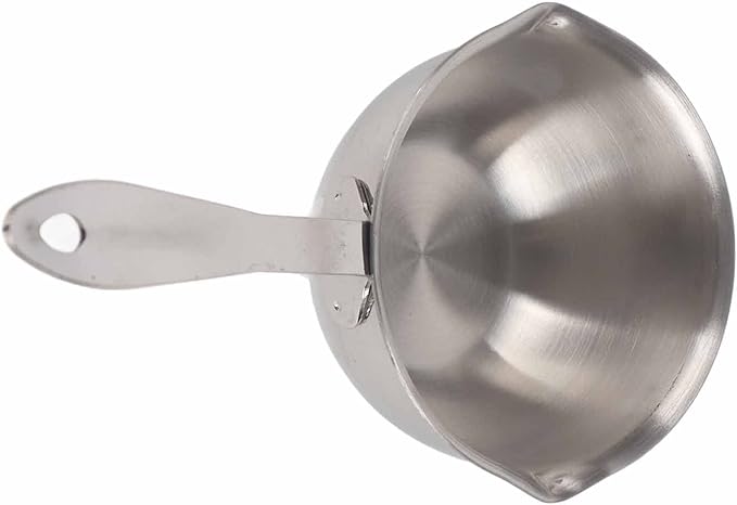 Stainless Steel Butter Warmer Pot - Induction Bottom Milk Hot Pot with Cool Handle | Perfect for Melting Butter, Heating Sauces & More (150ML)