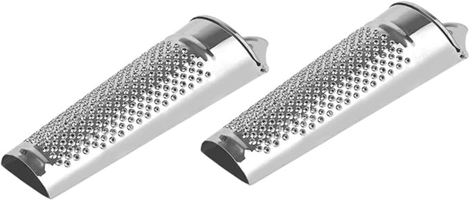 Cabilock 2pcs Stainless Steel Grater for Kitchen Use Multi-functional Ginger Cheese and Vegetable Graters Lightweight Kitchen Gadgets for Easy Shredding and Grating