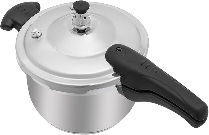 Bokknppo Stainless Steel Pressure Cooker Large Capacity 60Kpa Pressure Pot Explosion-proof Compound Bottom Pressure Canner with Pressure Limiting Valve for Gas Stove Induction Cooker (3L/0.79gal)