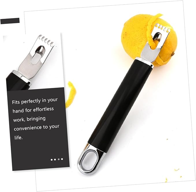OUNONA Stainless Steel Lemon Grater for Citrus Fruits Portable Kitchen Tool for Home Use for Grating Lemons and Oranges Easy to Clean for Cooking and Baking Random Color