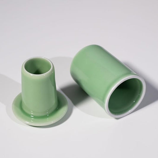 ceramic Toothpick Holder, Toothpick Dispenser with Lid, Porcelain Tooth Pick Holder, Toothpicks Container Case Organizer for Home, Kitchen, Restaurant (Green)