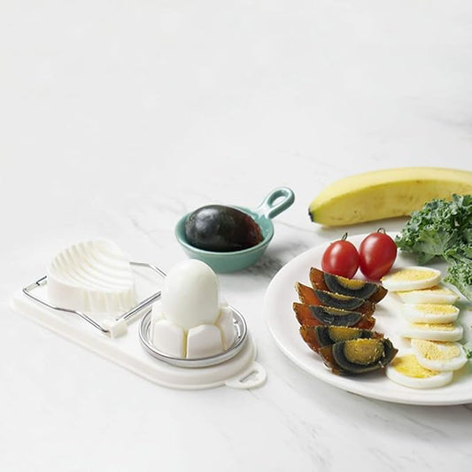 Egg Slicer Cutter,2 in 1 Stainless Steel Cutting Wires Egg Slicer Multi Purpose Egg Dicer & Wedger