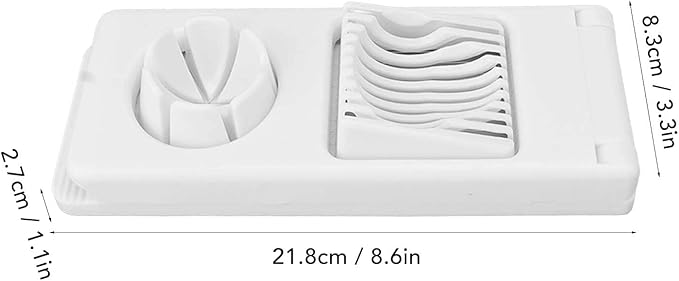 Stainless Steel 2 in 1 Egg Cutter for Convenient and Even Slicing and Cutting - Manual Egg Slicer for Boiled Eggs, Soft Fruits, and Vegetables