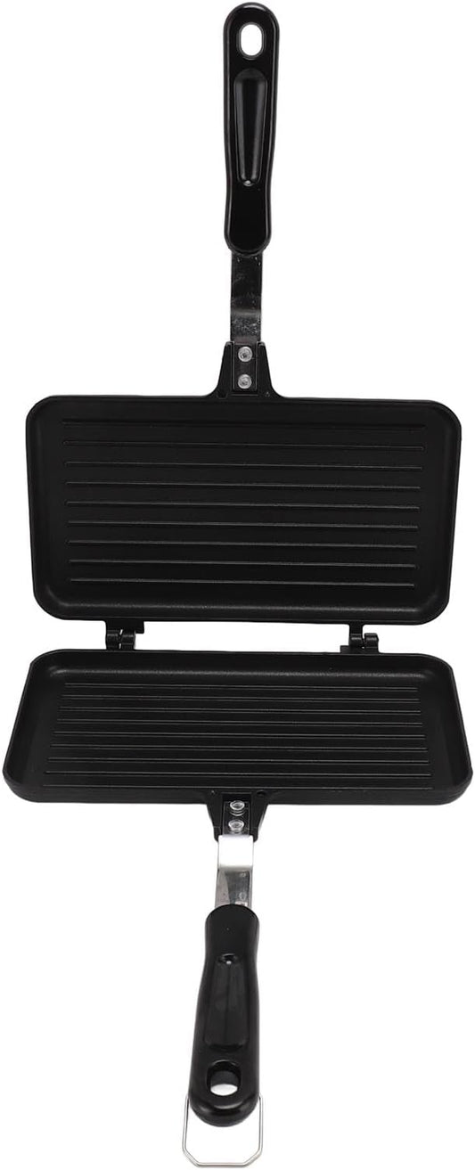 Waffle Maker Pan Nonstick Stovetop Aluminum Alloy Waffle Pan for Family Breakfast - Quick 5 - Minute Cooking, Easy Clean, Portable for Home and Camping (Style 2)