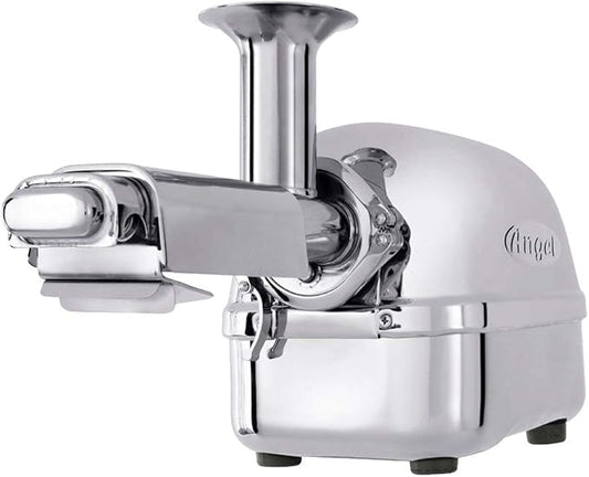 Angel Juicer AG-5500 Stainless Steel Premium Cold Press Slow Juicing Machine, SUS-304 Food Grade, 3HP Grinding Force, 82RPM Masticating Slow Juicer