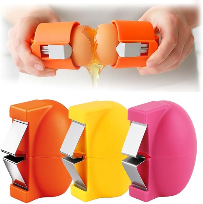 Egg Opener for Raw Eggs & Hard Boiled Eggs, 2026 New Quick Egg Peeler Separator Shell Opener Cutter Cracker Peeling Tool for Making Cakes, Cookies, Tarts, Pie, Etc. Kitchen Gadget
