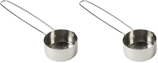 American METALCRAFT, Inc. American Metalcraft MCL13 Stainless Steel Measuring Cup, 1/3-Cup, Silver (Pack of 2)