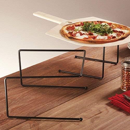 American Metalcraft Universal Pizza Stand, 9" L x 8" W x 7" H, Black (Pack of 2)