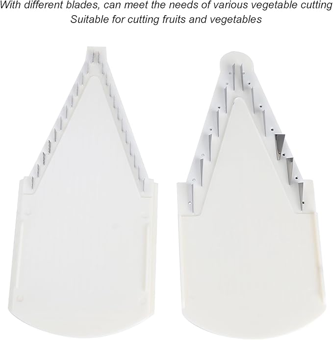 Mandoline Slicer, Non Slip Household V Slicer Cutter with Stainless Steel Blade, Multifunctional Vegetable Slicer with Hand Protector for Fruits