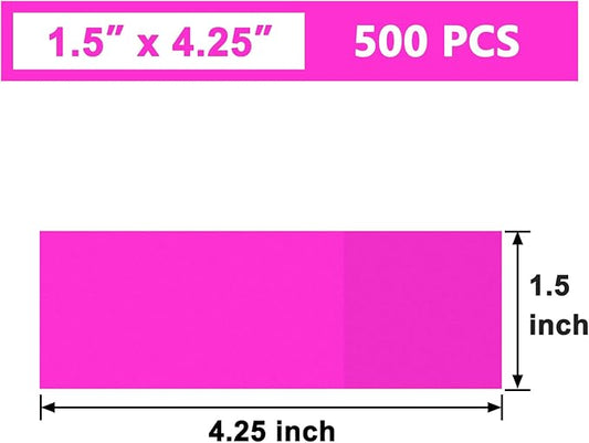 NATURALABEL 500 PCS Paper Napkin Rings with Box, Self-Adhesive Napkin Bands, for Family Meal, Birthday Party, Wedding, Celebration (Hot Pink)