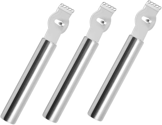 Healifty 3pcs Stainless Steel Fruit Peeler Multifunctional Lemon Zester Slicer with Ergonomic Handle for Easy Labor Saving Kitchen Use and Quick Cleaning