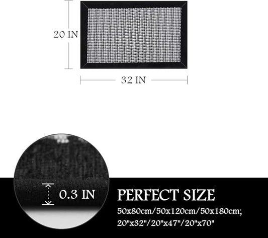 PADOOR Kitchen Mats for Floor, Kitchen Rugs Non Slip Washable, Rubber Backed Kitchen Runner Super Absorbent Kitchen Floor Mat Sink Rug, 20”x32” Black