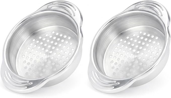 Tuna Strainer Press, Tuna Can Strainer Food-Grade Stainless Steel Canning Colander for Regular-Size and Wide-Necked Tunas - 2 Pack