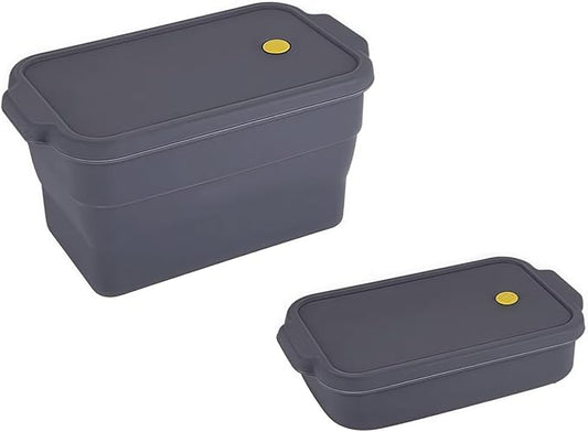 Silicone Loaf Pan with Lid, Foldable Baking Pan Non- Bread Tray for Meatloaf and Pound Cake, Oven-Safe Flexible Baking, For Easy Release Grey Loaf Pan