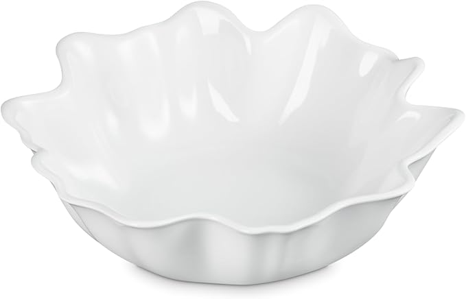 Le Creuset Stoneware Iris Serving Bowl, 15", White